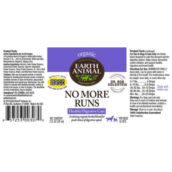 Earth Animal - No More Runs Organic Herbal Remedy - Image 2