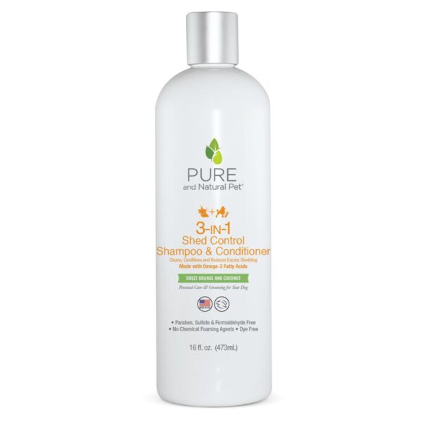 PURE and Natural Pet - 3-in-1 Shed Control Shampoo & Conditioner